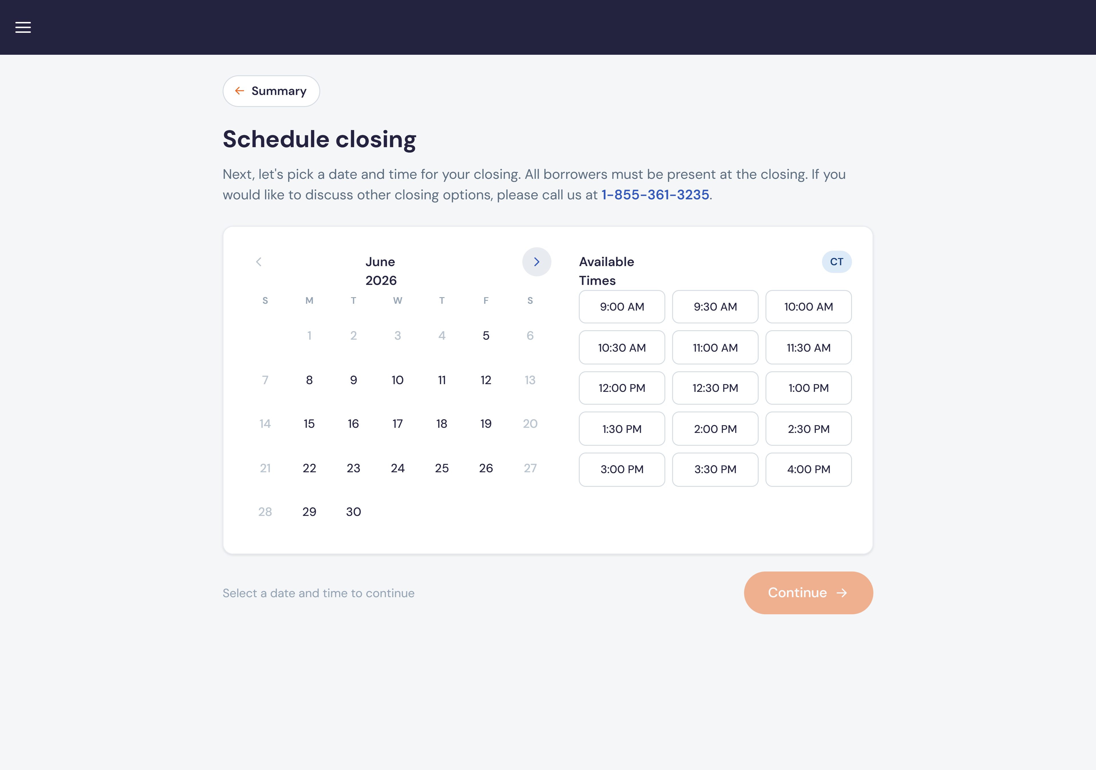 New design — Home Loans application screen
