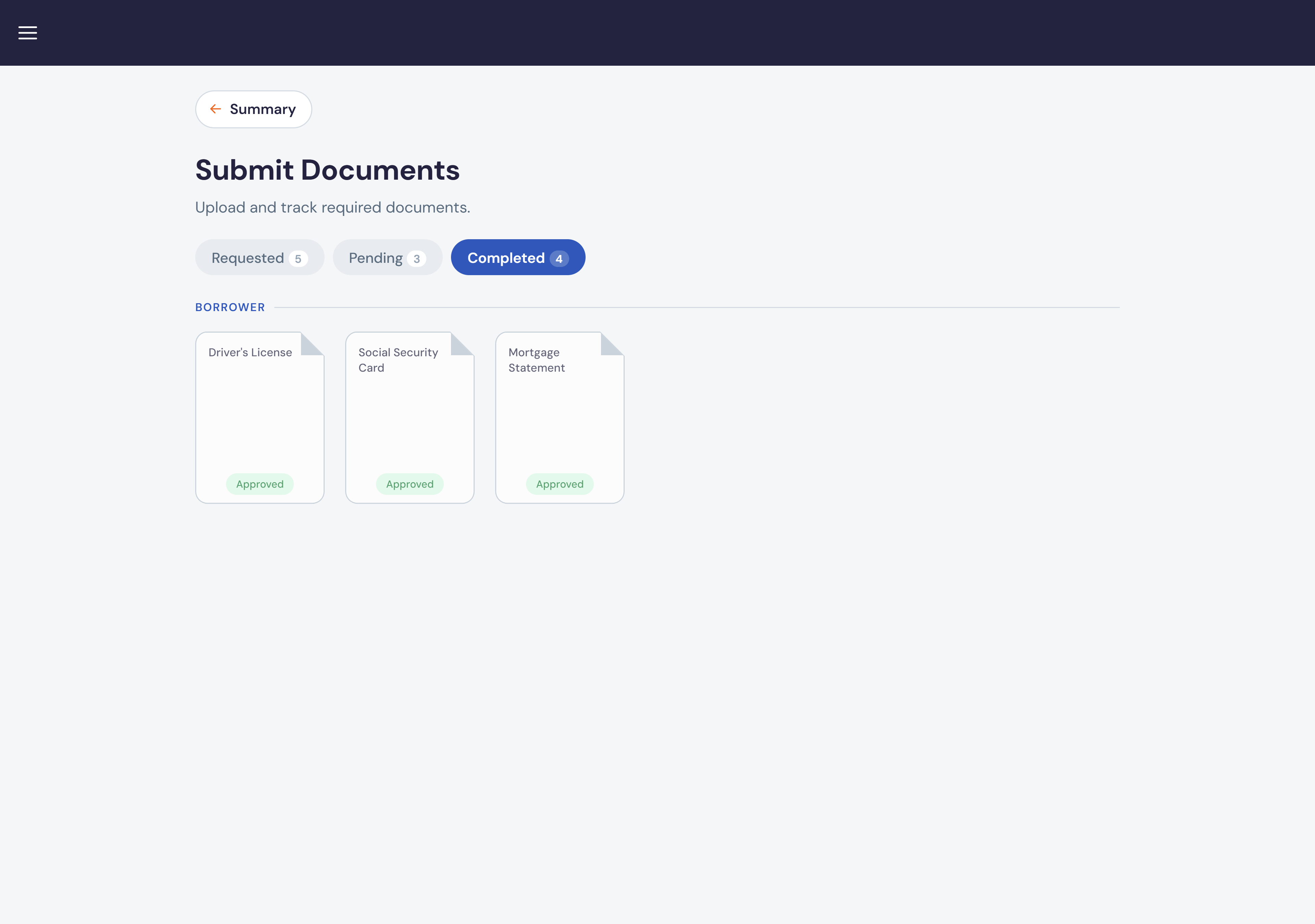 New design — Home Loans application screen