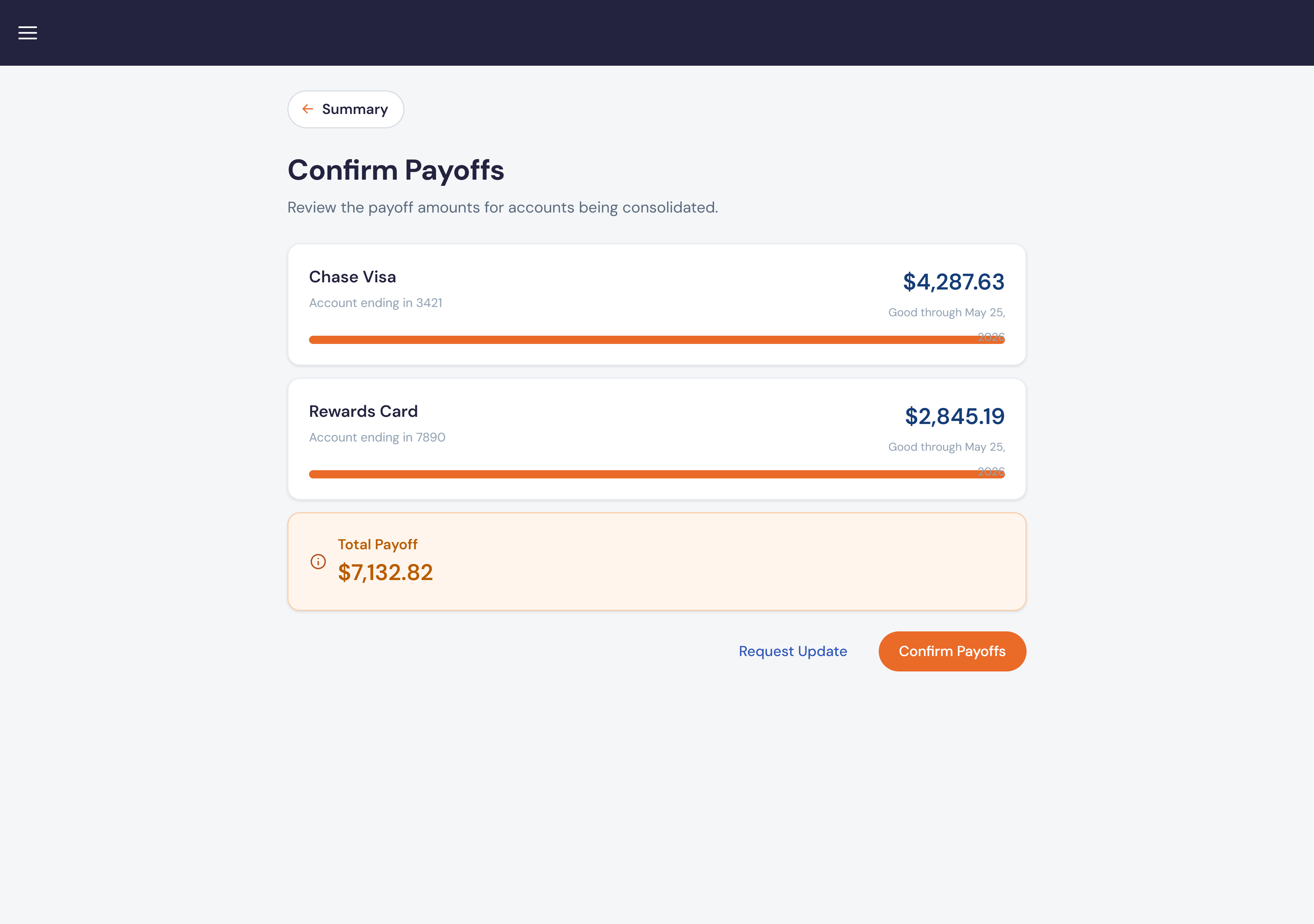 New design — Home Loans application screen